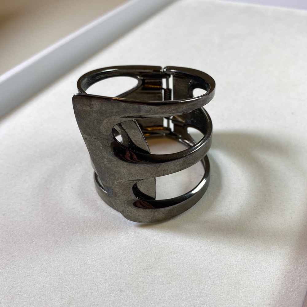 Hematite Statement Clamp Bracelet - image 5